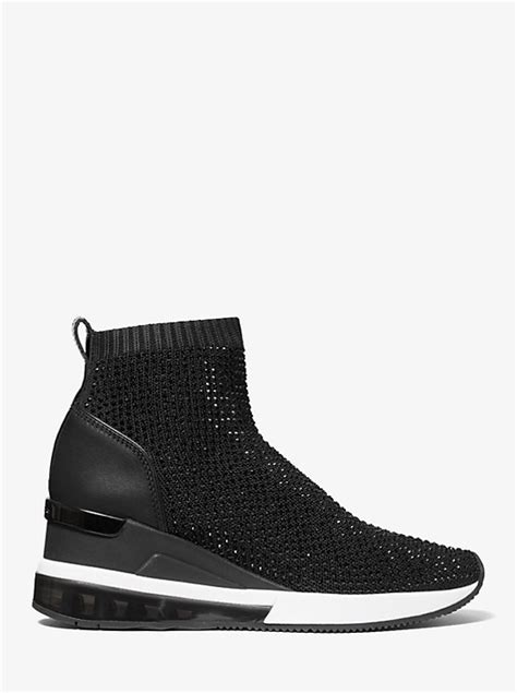 michael kors skyler stretch knit sock sneaker